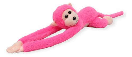 Chango De Peluche Rosa Acostado Animales Juguete De 65cm Color Rosa Chicle