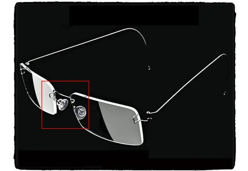 Lentes de tres online piezas de titanio