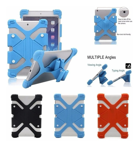 Funda Universal Silicona Tablet 7 8 Pulgadas Soporte Calidad