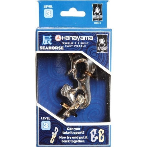 Hanayama Cast Puzzle Seahorse Nivel 3 Rompecabezas Bepuzzled