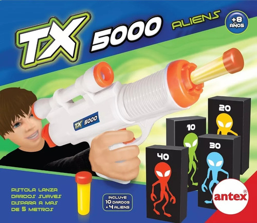 Pistola Lanza Dardos Inofensivos Aliens Tx 5000 Antex