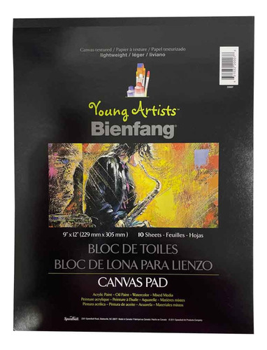 Block Bienfang Canvas Tipo Lienzo 22x30cm 10hj 224gr