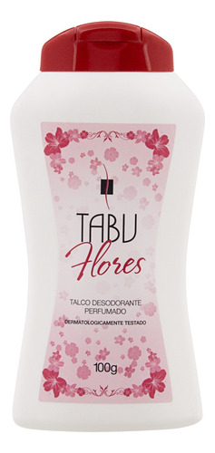 Talco Desodorante Perfumado Flores Tabu Frasco 100g