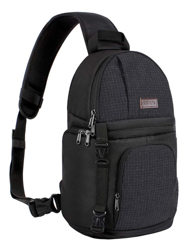 Mochila Mosiso Para Camara Dslr Slr, Negra/con Bandolera