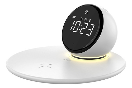 5 En 1 Altavoz Led 7 Color Lámpara De Mesa Reloj