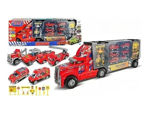  Camión Valija C/6 Camioncitos De Colección Metal Juguete