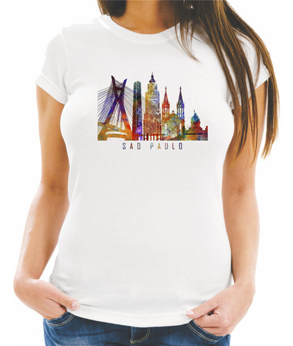 Camiseta Baby Look Cidade Turismo São Paulo Capital 67