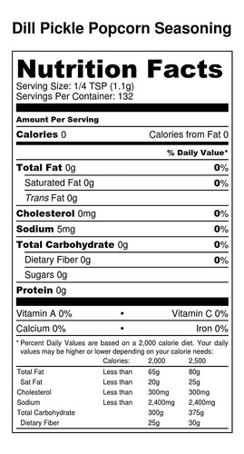 Premium | Condimento De Palomitas De Maíz Dill Pickle | Coct