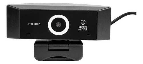 Câmera web Kross KE-WBM1080P Full HD cor preto