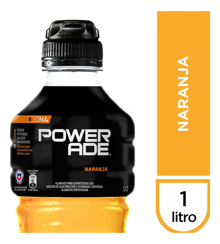 Bebida Powerade Desechable  Naranja 1l  (6uni)super