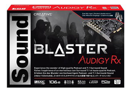 Tarjeta Sonido Creative Pcie Blaster Auidigy Rx 7.1 Sb1550