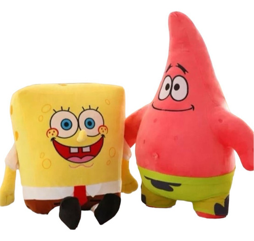 Set Peluche Bob Esponja Y Patricio 25 Cm