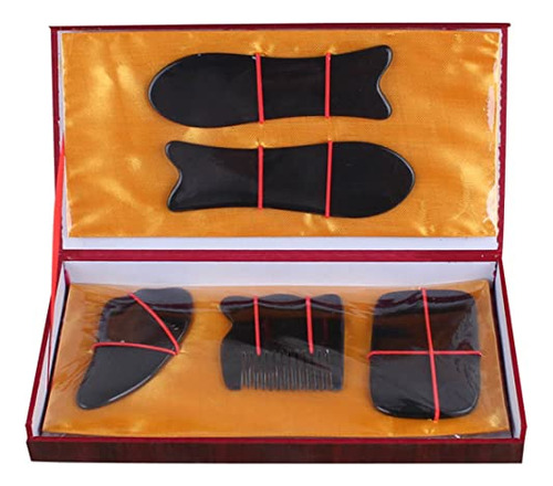 Kit De 5 Herramientas De Masaje Con Raspado De Guasha De Cue