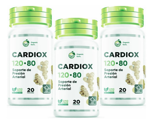 Suplemento Diurético Natural Cardiox 120 + 80 Pack X 03