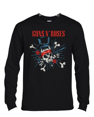 Polera Ml Guns N Roses Bandana Skull Rock Abominatron