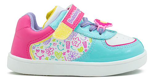 Tenis Bubble Gummers Tiny Niña Ajuste Velcro Fiusha/menta
