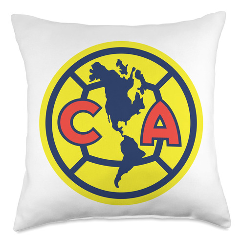 Club America Almohada De 18 X 18 Pulgadas, Multicolor