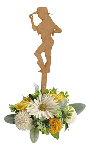 Centro De Mesa Vaquerita Mdf 12 Pz Natural