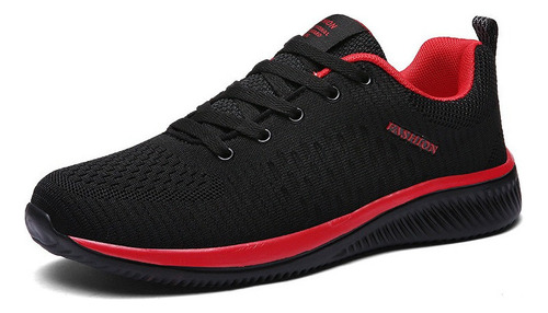 Tenis Negros Hombre Zapatillas Transpirables De Talla Grande