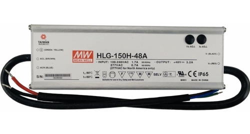 Meanwell HLG 150h 48a 150w 48v 3.2a Fuente Driver Led