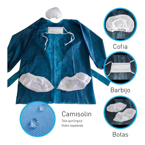Kits Sms 45grs Camisolin - Cofia - Cubre Botas X Cantidad