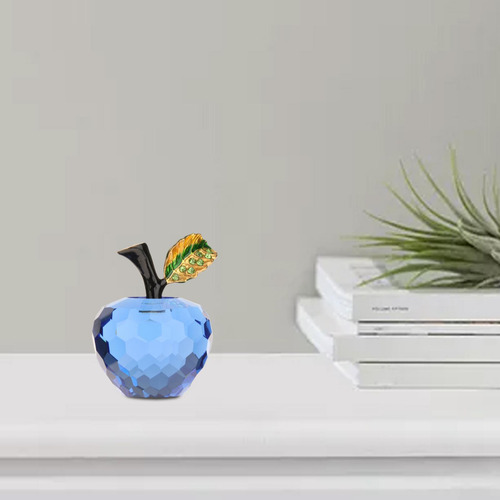 La Estatua De La Fruta De Cristal Esculpe Los Adornos Azul