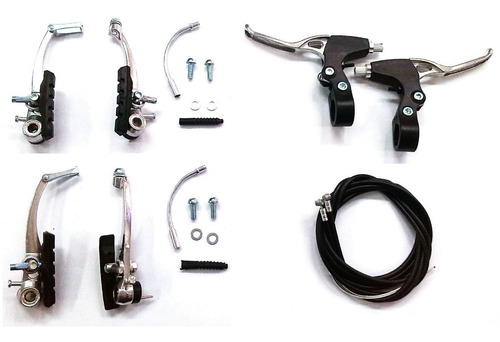 Kit Freno V-brake Aluminio Bicicleta Mtb Completos Importado