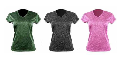 Camisetas Deportivas Dry Fit Dama X3 Jaspeadas  - Textilshop