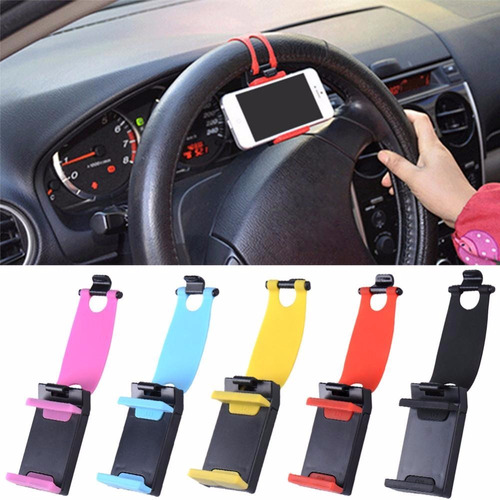 Sujetador Holder De Celular Para Timón De Auto