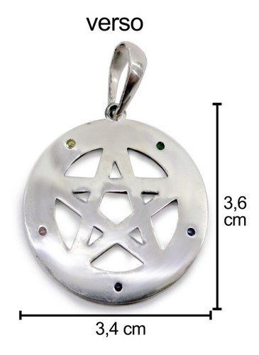 Imagem 2 de 2 de Pentagrama E Os 5 Elementos - Prata 950 - Uma Jóia.