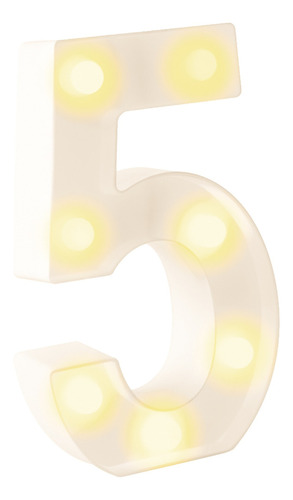 Letras Y Números 3d Luces Foco Lampara Decorativa Abecedario Color 5