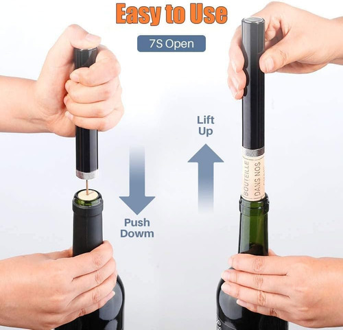 Abridor De Botellas De Vino Tipo Aguja, Sacacorchos Fácil De