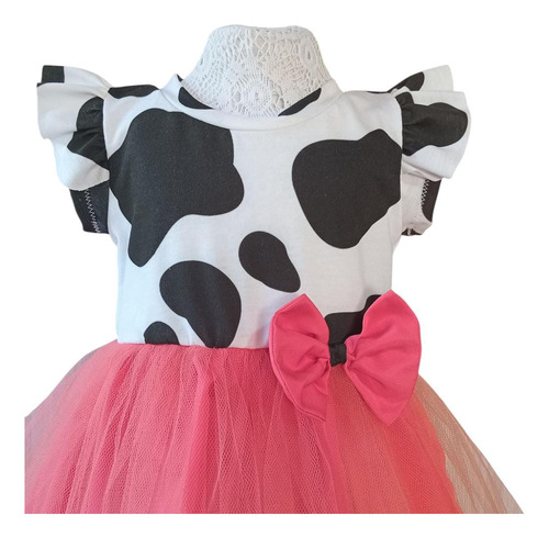 Vestido Vaca Lola Granja De Zenon Coral Bebe Fucsia 4