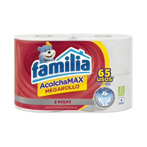 Papel Higiénico Familia Acolchamax 65 Usos X 4 Rollos