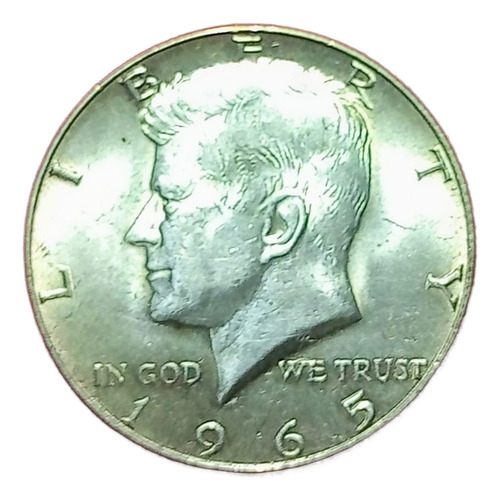 Moneda Estados Unidos 1/2 Dolar Kennedy 1965 Km 202 Vf+ (Usado)
