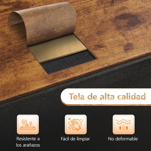 Buró FURRIFIC Juego De 2 Mesitas De Noche, Armario De Almacenamiento No Tejido Con 2 Cajones, Mesa Auxiliar De Sofá Retro Para Dormitorio, Sala De Estar, Balcón, Habitación De Niños.