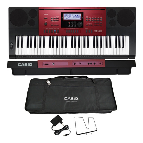 Kit Teclado Arranjador 61 Teclas Ctk-6250 Casio Com Capa