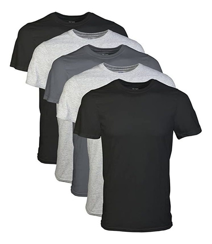 Camisetas Cuello Redondo Para Hombre, 5 Und, Talla S