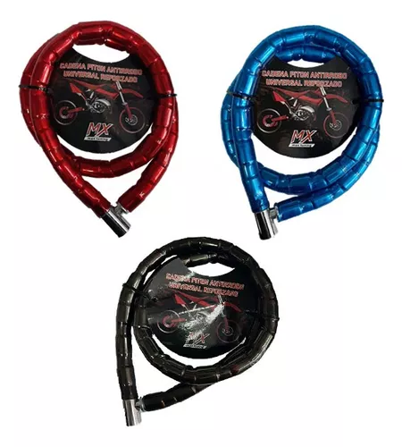 Candado Linga Piton Moto Bici 22mm X 1,2m Eslabones 2 Llaves