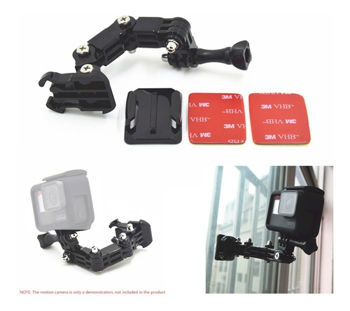 Imagen 6 de 7 de Soporte Casco Moto Frontal Para Gopro Chin Mount 4 Segmentos