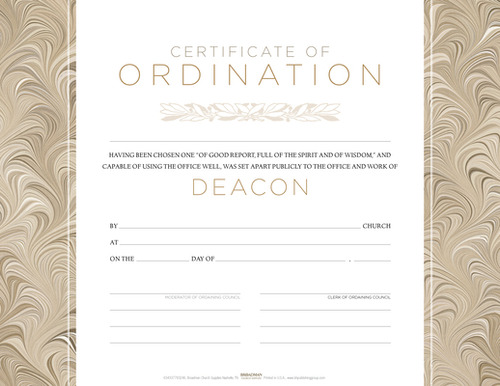 Deacon Ordination Flat Certificate (pkg 6), De Broadman Church Supplies Staff. Editorial Broadman Church Resources, Tapa Blanda En Inglés