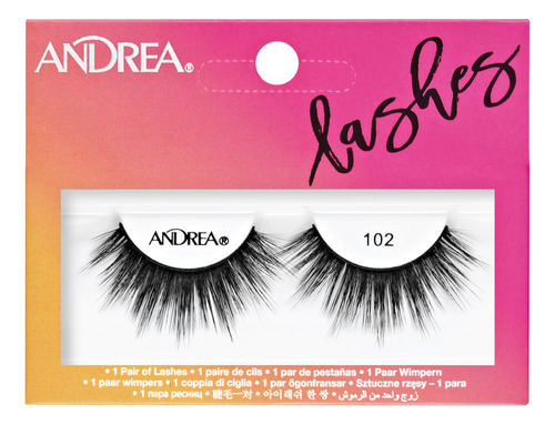 Tira De Pestañas Postizas Andrea Strip Lashes Negro N°102