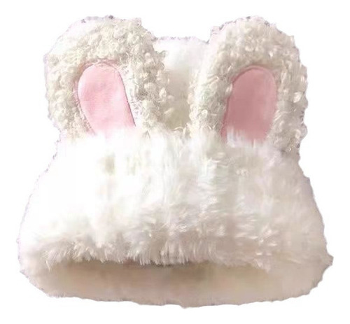 T Gorro De Peluche Con Orejas De Conejo Invierno Bufanda