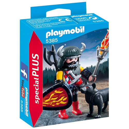 Guerrero Con Lobo Con Armas 5385 - Playmobil