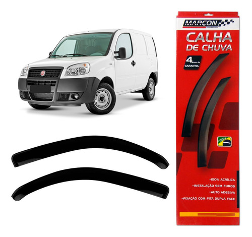 Calhas Vidro Fiat Doblo 01/17 2 Portas