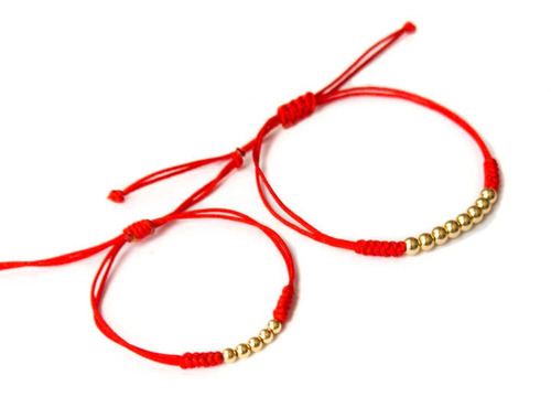 Pulseras Oro Laminado 18k Pareja Hombre Mujer Manillas Pepas