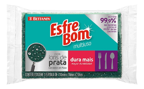 Esponja Cocina Lavaplatos Multiuso Esfrebom X 12 Unidades