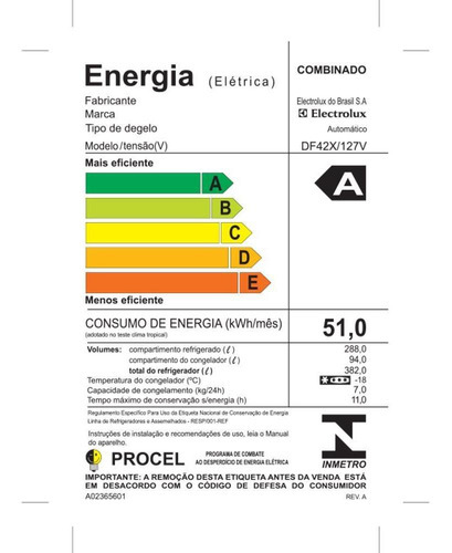 Geladeira Frost Free Electrolux 382l Inox Df42x