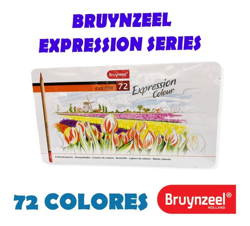 Lápices Bruynzeel Expression Series Lata X 72 Colores 