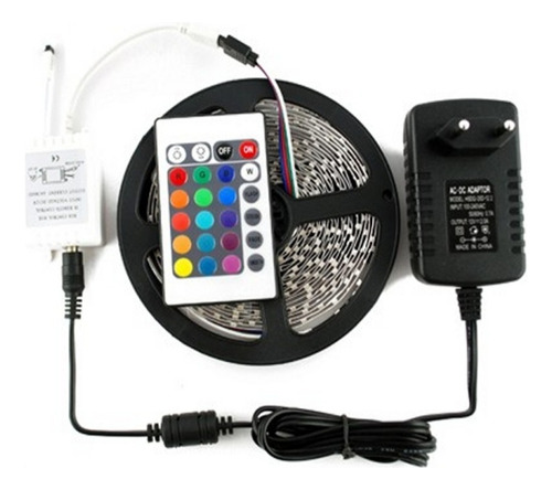 Kit Completo Tira Led Strip 5mts Rgb Multicolor